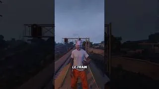 Miniature : Arrêter le train sur GTA #gta #gta5 #defi #viral