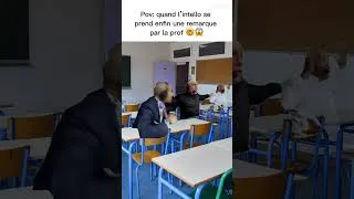 Miniature : Pov quand l’intello se prend enfin une remarque par la prof 🤣#viral #reality #amediter @Zoxi_ftn