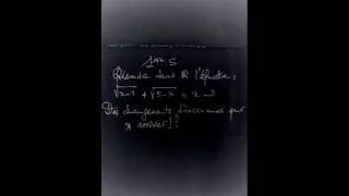 Miniature : Résoudre √(x−1)+√(5−x)=x−3 | Défi Maths ⚡1 ère S équation fonctionnelle changement d'inconnues