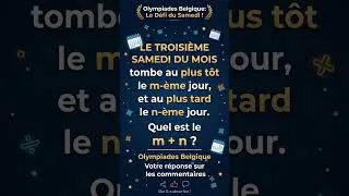 Miniature : Le 3e samedi du mois tombe TOUJOURS entre ces 2 jours 📅😱 Olympiades Belgique
