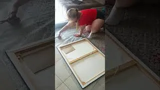 Miniature : Préparation du départ d'un de mes tableaux 🖼️ #art #peinture #vlog #anecdote #artiste #painting