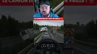 Miniature : 🚛 Je freine... le camion devant part en vrille ! 😂#ETS2 #EuroTruckSimulator2 #Shorts