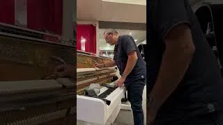 Miniature : Bertrand travaille sur l’accordage d’un piano #pianotuning #piano #pianomusic #pianotuner