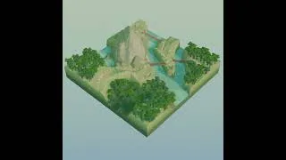 Miniature : Diorama n°4: The Jungle #blender #isometric