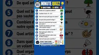 Miniature : Le test de culture générale le plus rapide du monde ! ⚡ #quiz #trivia