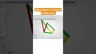 Miniature : Mécanisme à 4 barres sur SolidWorks #conception #cad #solidworks