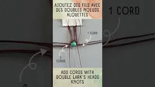 Miniature : Sertir une perle en Micro-Macramé - Set a bead with Micro-Macrame - Tuto Mme Jeannette