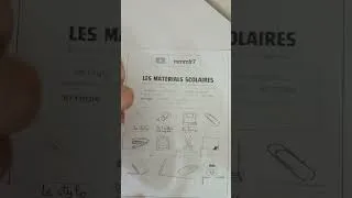 Miniature : les matérials scolaires en français #apprendrelefrançais #mmmfr7
