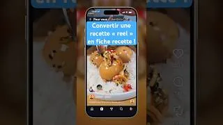 Miniature : Convertir une recette « reel » d’Instagram en fiche recette dans Notes !