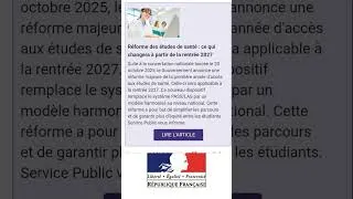 Miniature : Réforme des études de santé : ce qui changera à partir de la rentrée 2027 #news