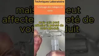Miniature : Trucs et Astuces pour une Application Parfaite de Graisse sur les Rodages en Chimie Organique#shorts