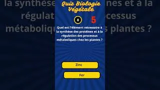 Miniature : Quiz Nutrition Minérale des Plante#biologievégétale  #science #quiz #apprendre