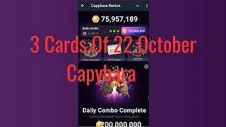 Miniature : How I Won 3 Cards in Capybara 2 Days 21 and 22 October: 150M on Day 1 & 200M on Day 2!