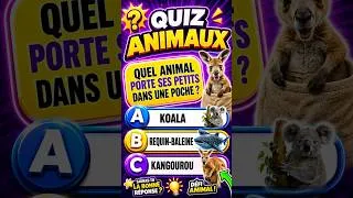 Miniature : Quiz Animaux  Fais tu 1010  🦁 #shortsanimaux