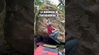 Miniature : Le baleineau 6C restant du long rocher escalade Fontainebleau bouldering