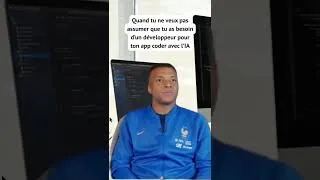 Miniature : L'IA : 'je peux tout coder' | La réalité : non, clairement pas #ia #vibecoding  #mbappé