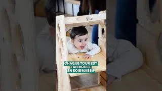 Miniature : Ma tour Montessori 5 en 1 (observation, chaise haute, bureau, toboggan, tableau) - Présentation