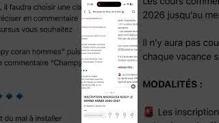 Miniature : INSCRIPTION MADRASSA NOISY LE GRAND - ANNÉE 2026-2027