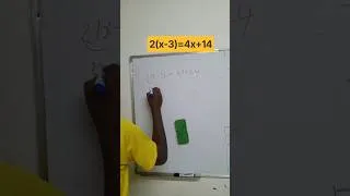 Miniature : 2(x-3)=4x+14