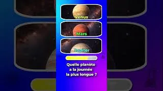Miniature : 👉 Quelle planète a la journée la plus longue ? 🪐⏳ #MyQuiz #Planètes