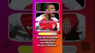 Miniature : 👉 Quel est le premier numéro porté par Mbappé en pro à Monaco ? 🔴⚪ #MyQuiz #Mbappe