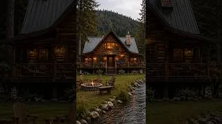 Miniature : Beautiful Mountain Cabin Retreat 🌲 | Cozy Cabin Interiors, Rain & Fireplace Sounds