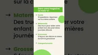 Miniature : Nouveau magazine Naître et grandir disponible