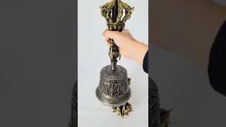 Miniature : Giant tibetan buddhist bronze bell Ghanta 😍🇳🇵