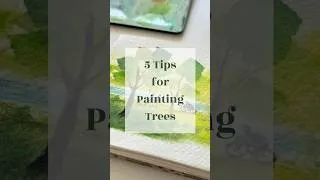 Miniature : Tip 1: Paint the crown first (find the rest in the description) #watercolortutorial #tree #easyart