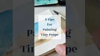 Miniature : 5 Tips for painting tiny people (in the description) #watercolor #easypainting #tutorial #tinyart