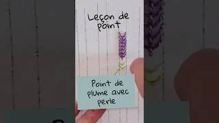 Miniature : Comment broder le point de plume avec des perles #broderie #diy #broderietraditionelle