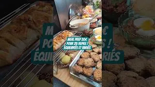 Miniature : Moins de 1€ le repas ! 20€ pour 25 repas variés et équilibrés, vidéo longue sur ma chaîne !