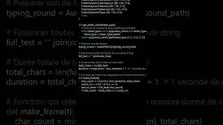 Miniature : Code Python qui s’écrit seul pour générer cette vidéo! #Python #CodeAnimation #TypingEffect #Dev #ml