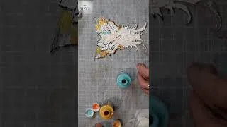 Miniature : L'art du Bitume de Judée sur une Fée Papillon 🦋 #shorts #mixedmedia