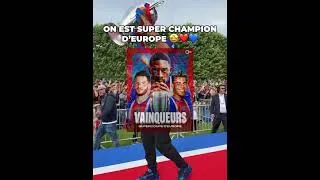 Miniature : On est super champion d’Europe ❤️💙 #football #shorts #psg