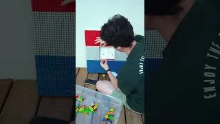 Miniature : Les drapeaux de la Coupe du Monde avec 400 Rubik's Cubes ! #mosaic #rubikscube #paraguay