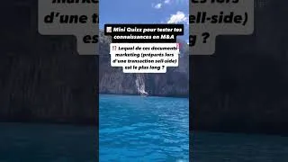 Miniature : Mini quizz M&A finance 2