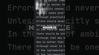 Miniature : Le poème secret de Python #Shorts #short #python  #web #dev #programming #coding #secret