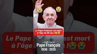 Miniature : Mort du pape François à 88 ans, l'annonce du Vatican !#PapeFrançois, #Vatican, #Actualité, #Hommage