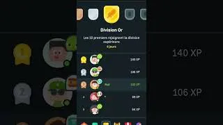 Miniature : j'ai fini troisième en division or sur #duolingo