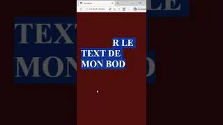 Miniature : Animer le text de mon body