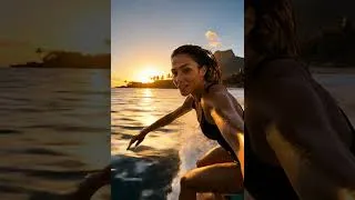 Miniature : She refused to stop 🌊 #surfing #unstoppable