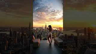 Miniature : That view though 🌆 #rooftop #sunset #shorts