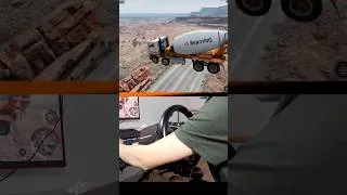 Miniature : Impressive crash of two cement mixer trucks !!  #beamng #gaming #automobile