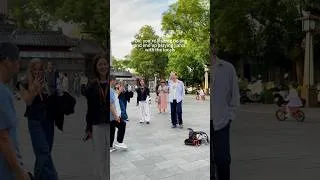 Miniature : When you’re visiting #beijing and end up playing Jianzi with locals #nihaochina #chinatravel