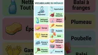 Miniature : Household Cleaning in French 🧼 #french #vocabulary #languagelearning
