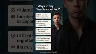 Miniature : 5 Disappointment Phrases That Sound Way Better in French #french #speakingskills #shorts