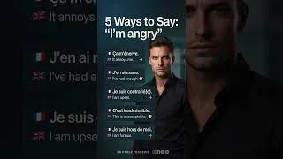 Miniature : 5 French phrases when you're furious 😡 #french #vocabulary #learnfrench