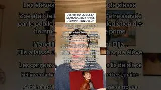 Miniature : DEBRIEF DU LIVE DE LA STAR ACADEMY ⭐️