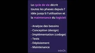 Miniature : Cycle de vie d'un Logiciel #science #education